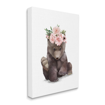 Adorable ours brun, couronne, chic, forêt, animal par Ziwei Li - impression