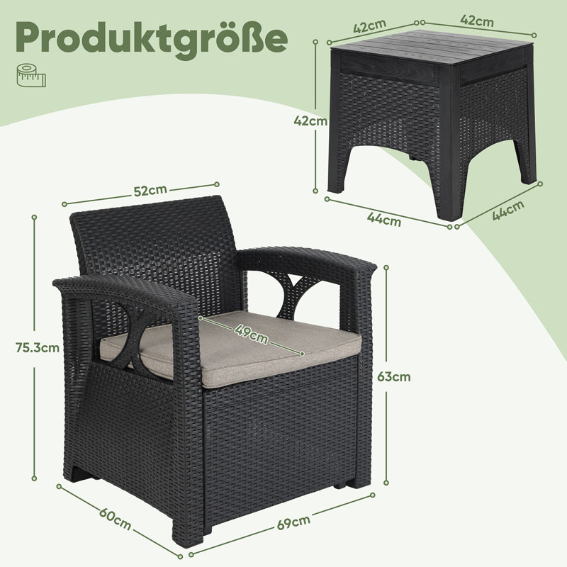 Anassa 2 - Person Garden Lounge Set