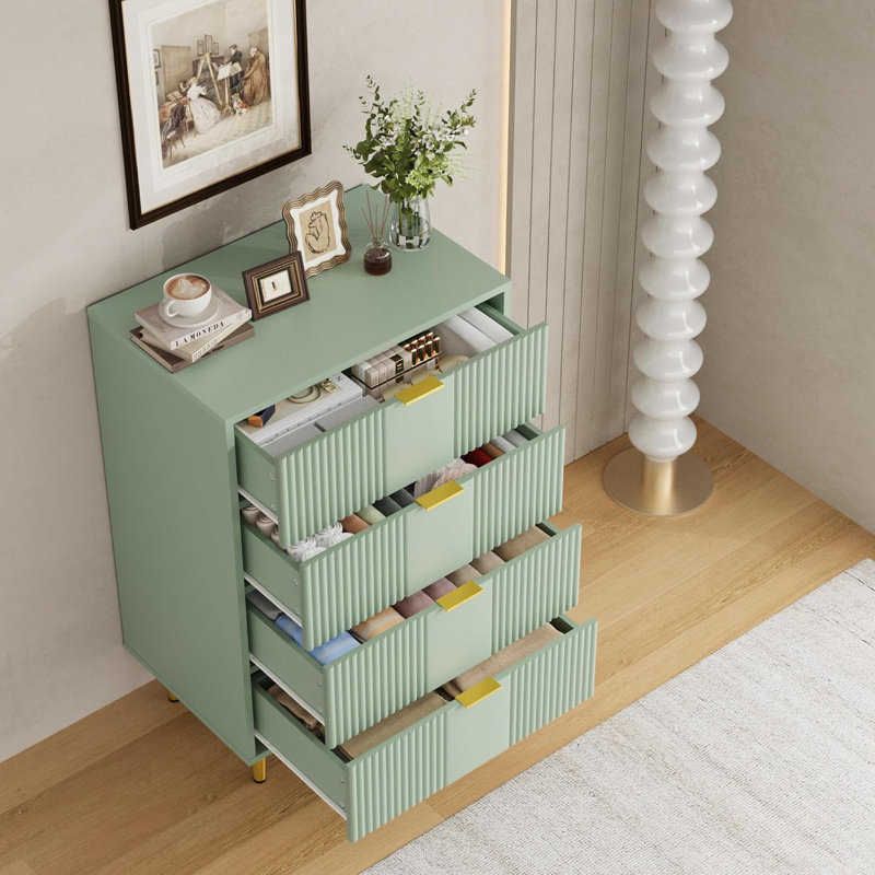 47cm W 4 - Drawer Chest of Drawers, Teal