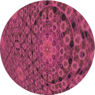 Laine tissée à la machine abstraite et rose polyester Tapis décoratif