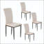 Chaise de salle à manger moderne en velours avec pieds en métal et pieds réglables - ensemble de 4-129041830-129041833