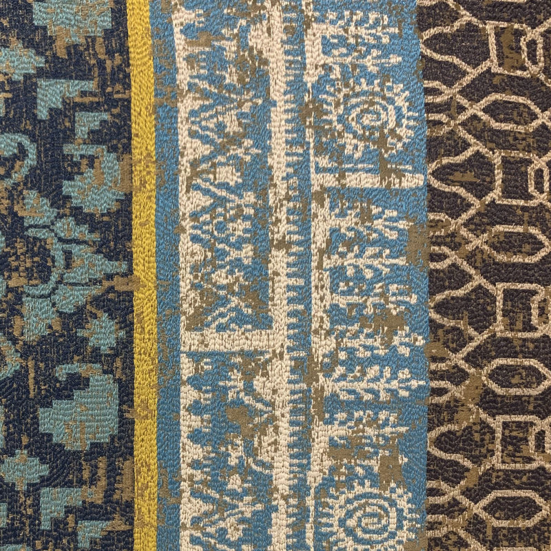 Coussin géométrique ancien, 16 po x 1 po