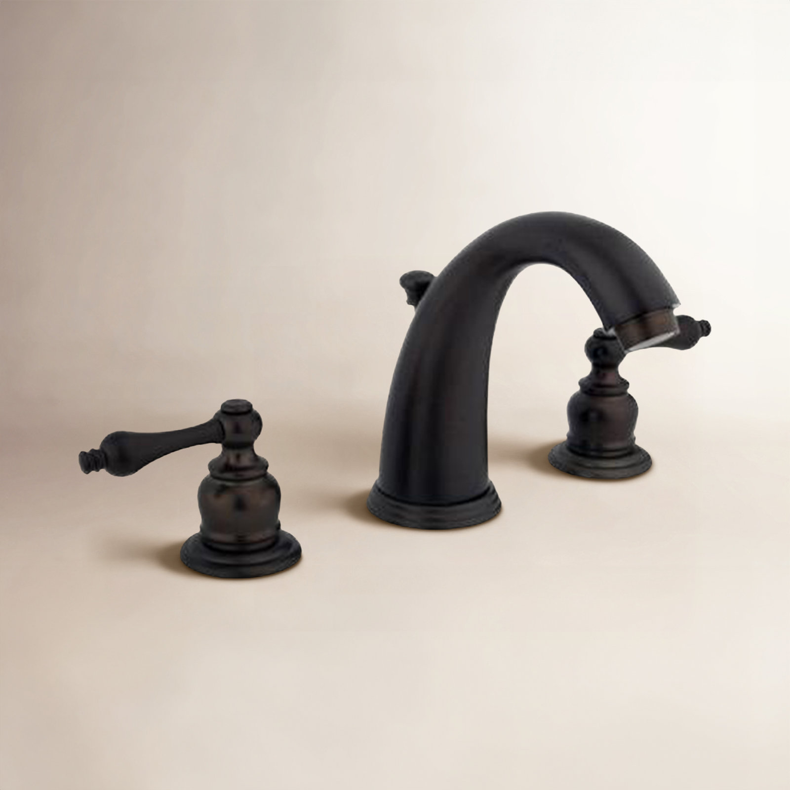 Victorian Widespread Bathroom Faucet with Drain, Oil Rubbed Bronze
