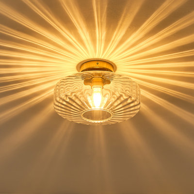 Plafonnier encastré en verre 1 lumière Virgie