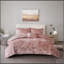 Ensemble d'édredon en velours simple / simple TG avec coussin décoratif
