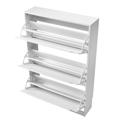 Shoe Cabinet With 3 Flip Drawers