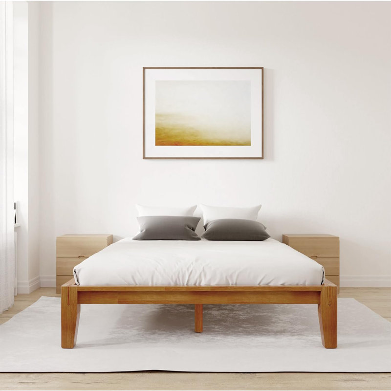 Solid Wood Bed, European Single (90 x 200 cm)