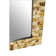 Framed Wall Mounted Accent Mirror in Brown