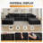 Boneless Oversized Modular Sofa Bed, U-Shaped Sectional with Movable Ottomans, No Assembly Convertible Sleeper Couch-183443032-193117137