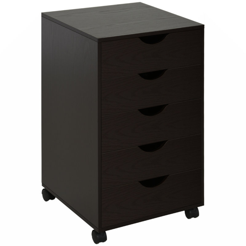 Ciwan 15.75'' Wide 5 -Drawer Mobile File Cabinet