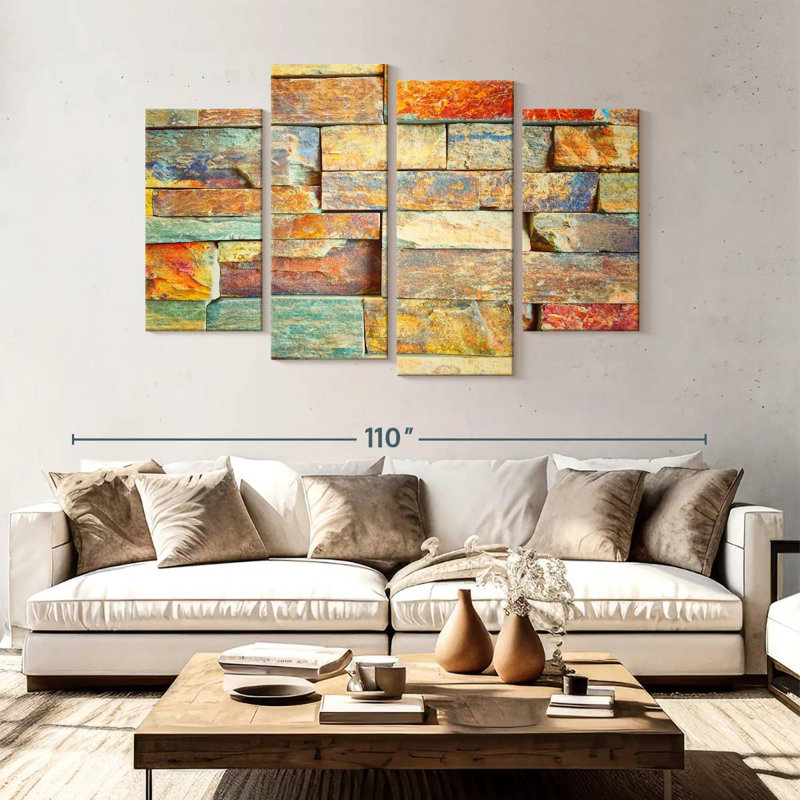 Lilie Radiant Brick, 54" H x 84" W