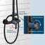 Ensemble de robinet de douche à pluie avec douche à main 8 po noir mat-93547068-93547067