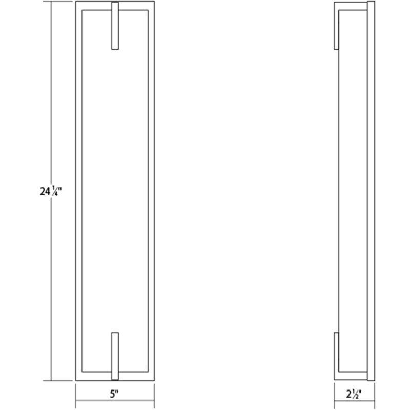 New Edge 1 - Light LED Bath Bar, Polished Chrome, 21W, 5"H x 40"W x 2.8"D