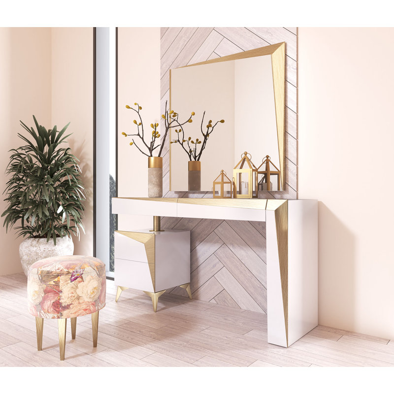 Antonietto Dressing Table with Mirror