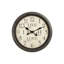 Horloge murale ronde 16 po, horloge murale, brun antique, transitionnel