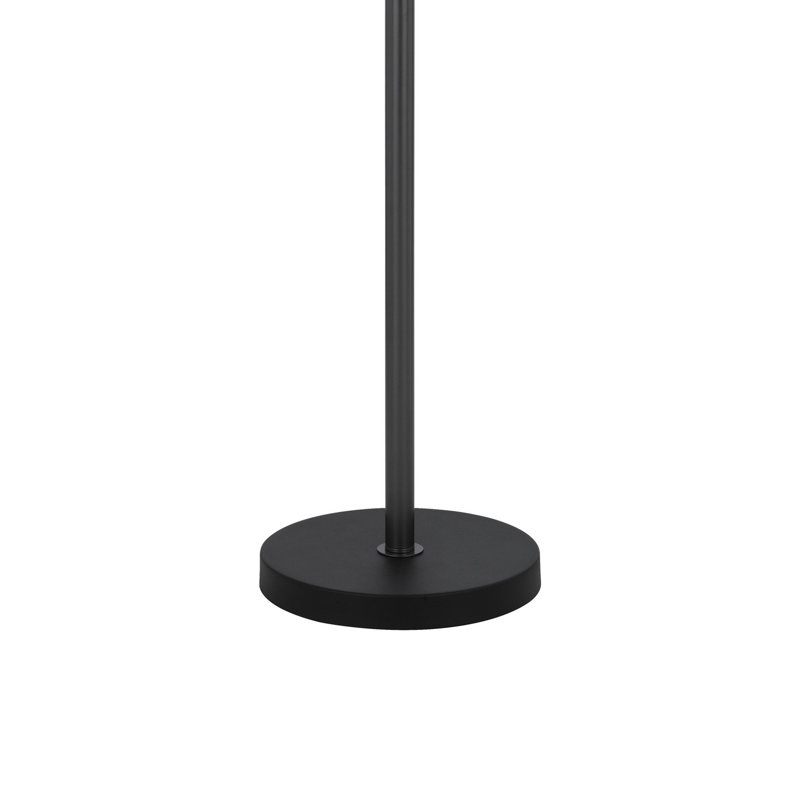 Lampe sur pied 56 po avec abat-jour réglable en forme de cage Loga, fer noir