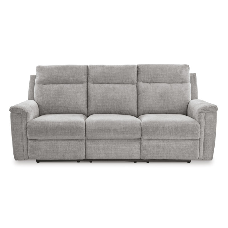 Doux Styles Power Reclining Sofa, Light Gray