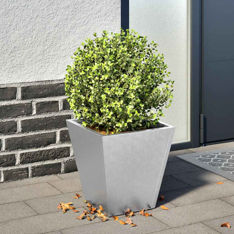 Asua Metal Planter Box, Galvanised Steel, 30cm H x 30cm W x 30cm D