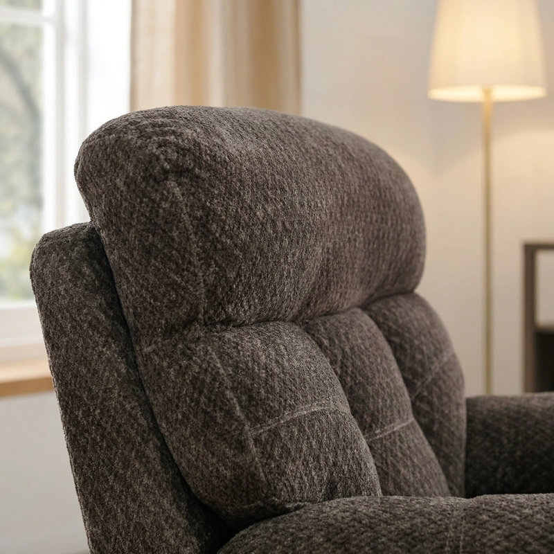 Fauteuil inclinable brun en polaire Cashmere