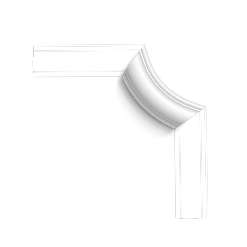 Rail de chaise h 7,75 po x l 7,75 po x p 1 po curve