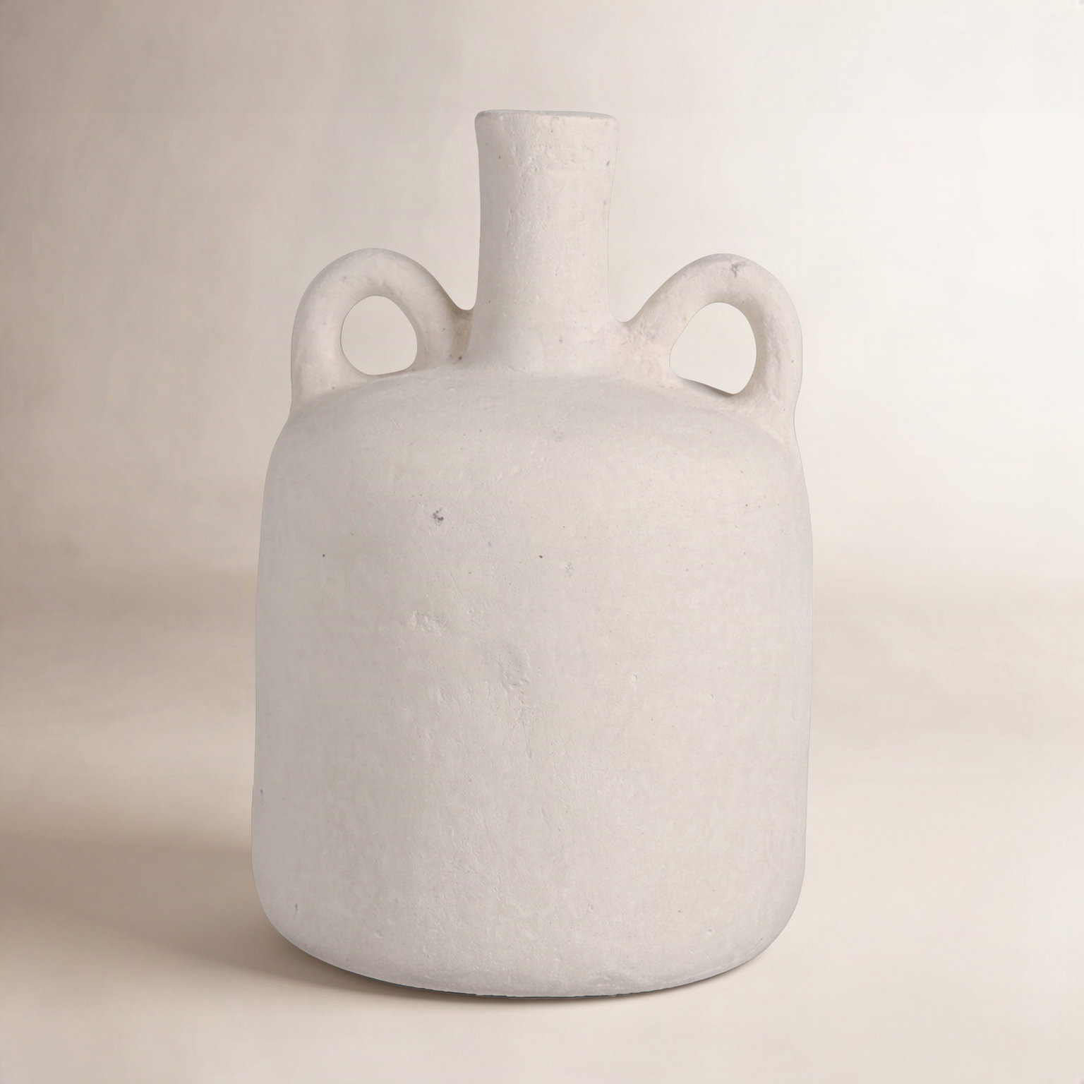 Princeton Terracotta Table Vase, White