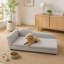 Canapé surdimensionné pour animaux de compagnie pour chiens de taille moyenne / grande, tissu en lin respirant de qualité supérieure, pieds en plastique-1804010566