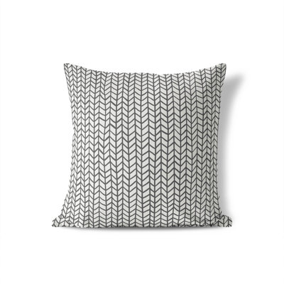Coussin en plumes à chevrons