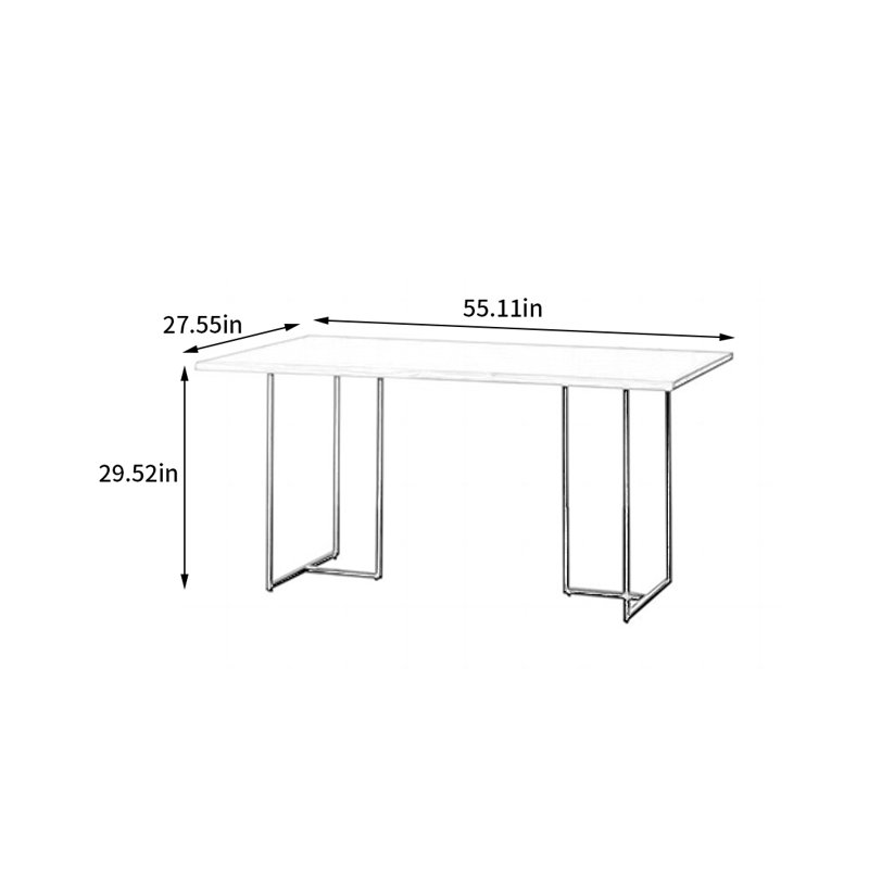 Table de salle à manger Melynn, L 27,55 po x L 55,11 po