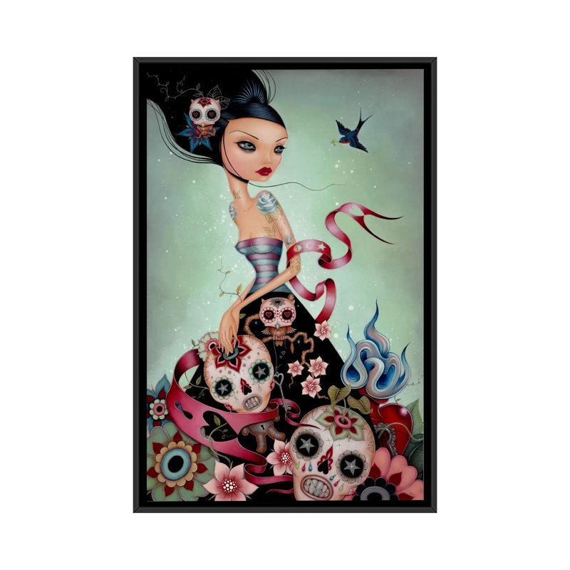 " Dream Escape " by Caia Koopman, 26" H x 18" W x 1.5" D, Black Floater Framed Canvas, No Mat