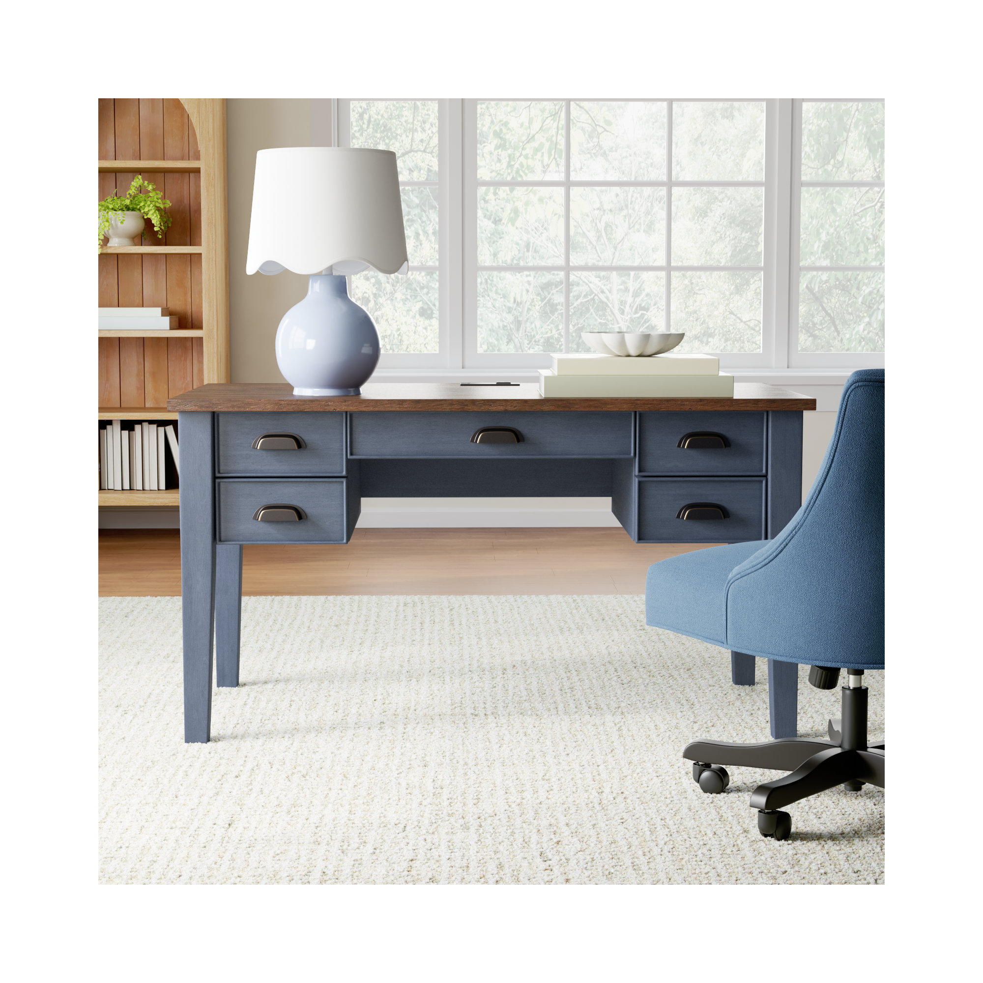 Vivienne Writing Desk, Blue