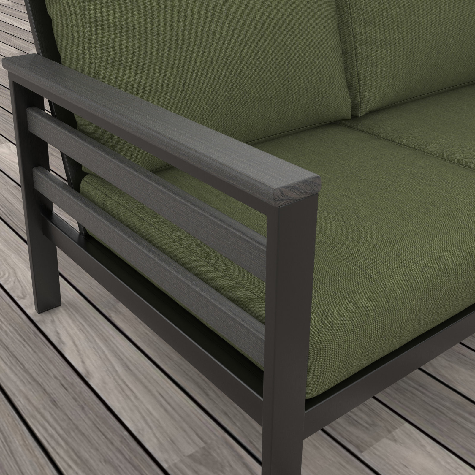 Townsend 80" Sunbrella® Patio Sofa, Green, Gray