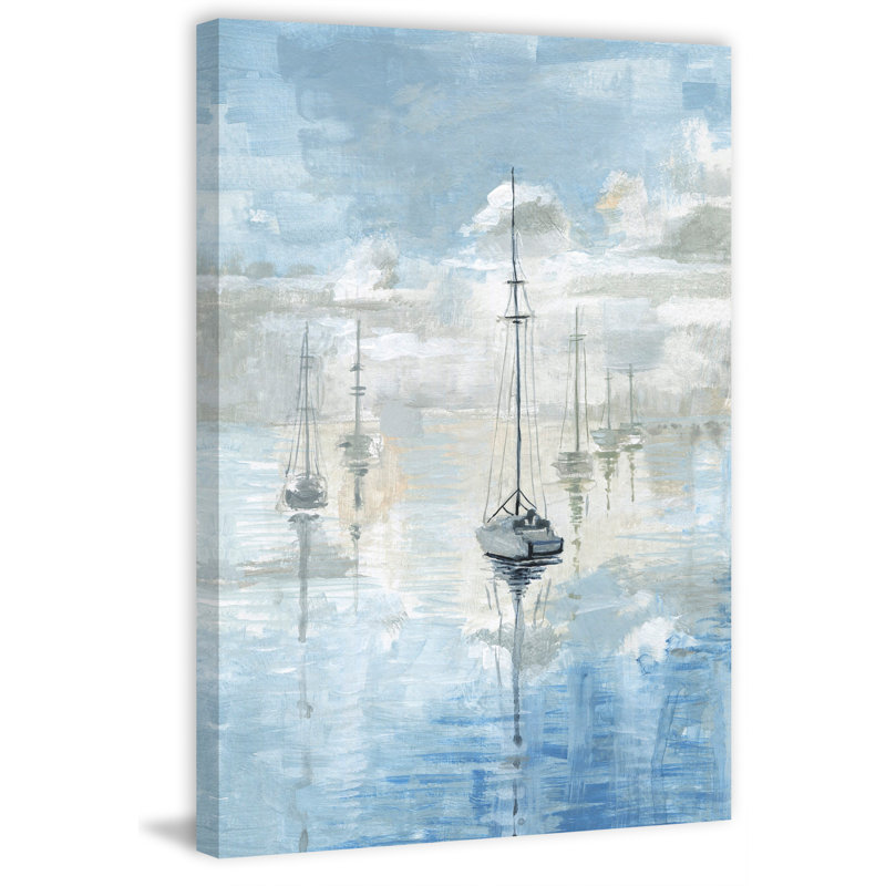 Calm Clouds - Wrapped Canvas Painting, 30cm H x 20cm W x 3.81cm D