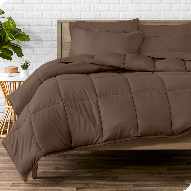 Microfiber Bed-In-A-Bag, King Comforter + 6 Additional Pieces, Cocoa/Cocoa