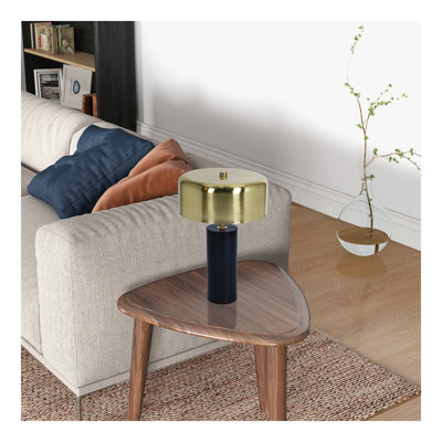 New Design Small Modern Stylish Desk Lamp In Stock In The United States, Easy To Install, Used for Bedside Table Lamp,Reading Lamp, Office, Kinetic Table Lamp - Gold outer and White inner 110~120V