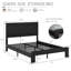 Queen Bed Frame with Headboard , Wood Platform Bed Frame , Noise Free,No Box Spring Needed And Easy Assembly Tool,Large Under Bed Storage,Black-1008081181-1038024486