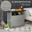 Armoire de rangement d'extérieur en osier, gris-107382607