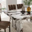 Ensemble de salle à manger 6 pièces à double piédestal avec 4 chaises rembourrées et un banc Roundhill Furniture-120742288