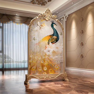 Luxurious Hand-Carved Wood Screen