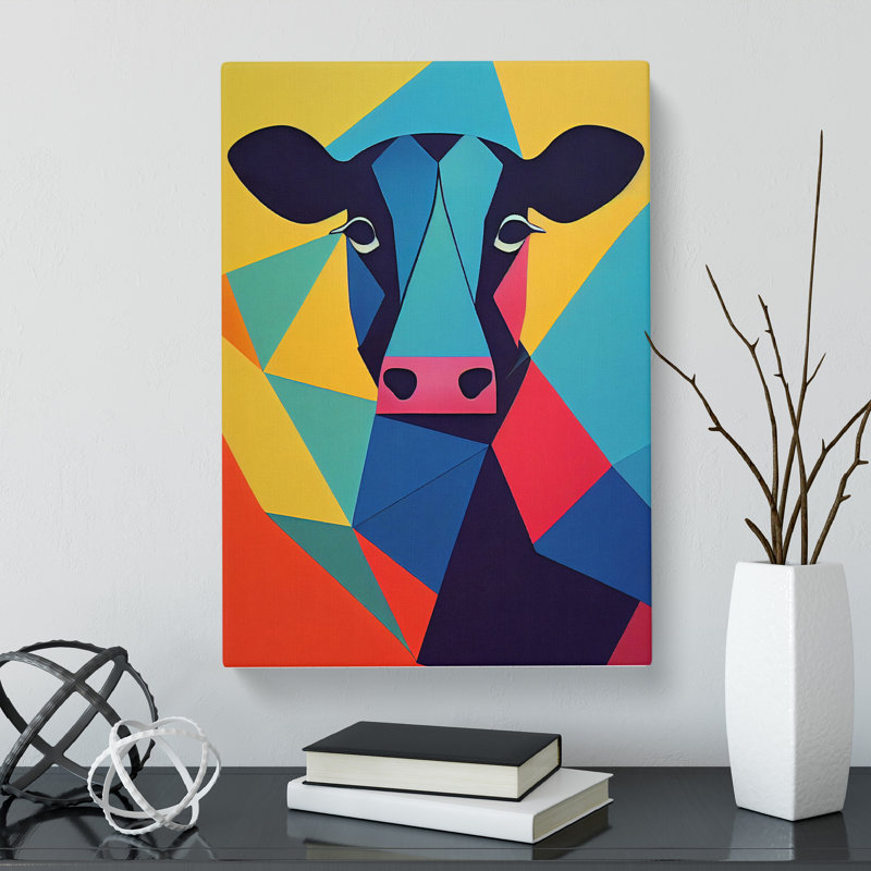 Cow Hypreprism - Wrapped Canvas, 50cm H x 35cm W x 3cm D