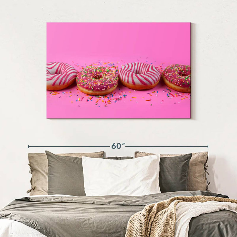 Beignets roses pastel Yarlin, H 32 po x l 48 po