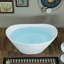 Baignoire autoportante contemporaine en résine de 59 po x L 59 po x l 29-1 / 8 po blanc mat