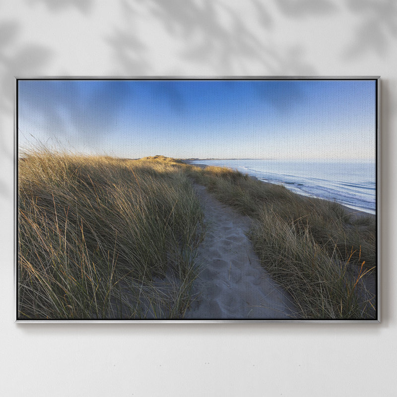 " Beach Path ", 17" H x 25" W x 2" D, Silver