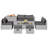 Aleshka 6 - Person Patio Conversation Set with Cushions-900417821-874766491
