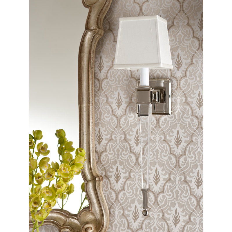 ARYA Crystal Sconce, Polished Nickel
