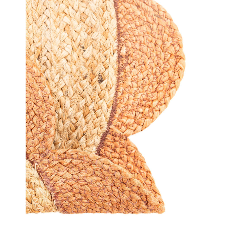 Cosner Hand Braided Area Rug, Round 4'1"