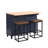 Farmhouse Kitchen Island Set with Drop Leaf and 2 Seatings,Dining Table Set with Storage Cabinet, Drawers and Towel Rack-1508699105