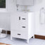 Meuble-lavabo simple autoportant 24 po avec plateau intégré en céramique blanche 24 po-198914432