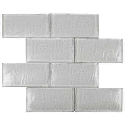 Peckover 12" x 12" Glass Subway Wall