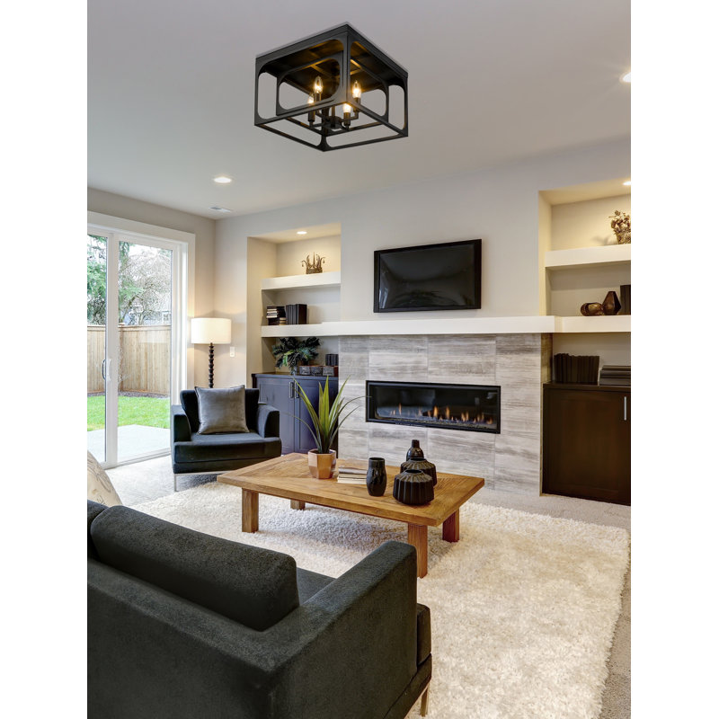 Nyjal Flush Mount, Matte Black