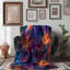 Disco Inferno Florals - Couverture sherpa de qualité supérieure 1 pièce-406365077